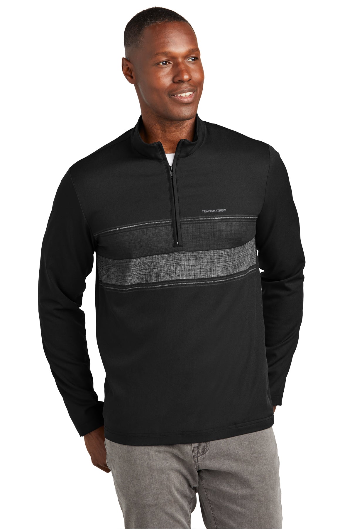 TravisMathew Balboa Chest Stripe 1/4-Zip Pull-Over