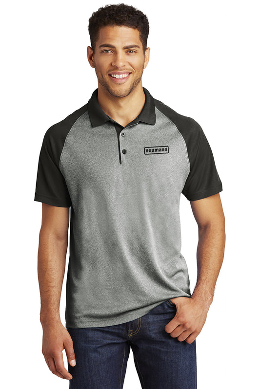 Sport-Tek PosiCharge RacerMesh Raglan Heather Block Men's Polo